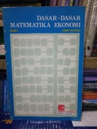 Image of Dasar-dasar Matematika Ekonomi [Jilid 2]
