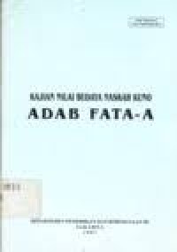 Image of Kajian Nilai Budaya Naskah Kuno Adab Fata - A
