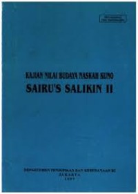 Image of Kajian Nilai Budaya Naskah Kuno Sairus Salikin II