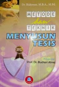 Image of Metode dan Teknik Menyusun Tesis