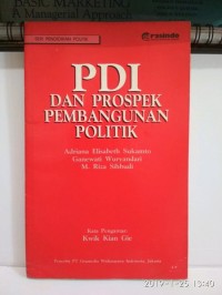 Image of Seri Pendidikan Politik: PDI dan Prospek Pembangunan Politik