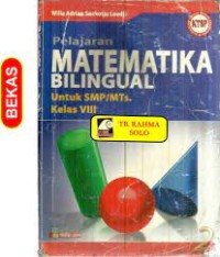 Image of Pelajaran Matematika Bilingual [Jilid 2]: untuk SMP Kls. VIII