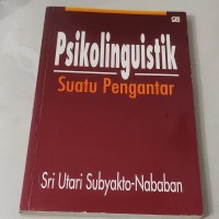 Image of Psikolinguistik: Suatu Pengantar