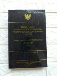 Image of Risalah Sidang BPUPKI - PPKI [28 Mei 1945-22 Agustus 1945]