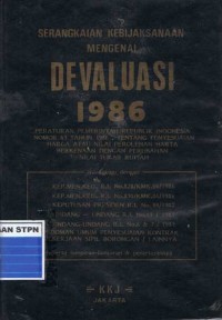 Image of Serangkaian Kebijaksanaan Mengenai Devaluasi 1986