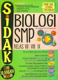 Image of Sidak [Siap Ulangan Dadakan] Biologi untuk kls VII, VIII, IX