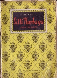 Image of Sitti Nurbaya : Kasih Tak sampai