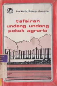 Image of Tafsiran Undang-undang Pokok Agraria