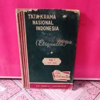 Image of Tata Krama Nasional Indonesia [Etiquette - Jld. 1]