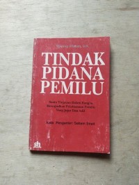 Image of Tindak Pidana Pemilu: Suatu Tinjauan dalam Rangka Mewujudkan...